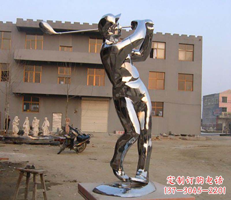 烟台高尔夫雕塑一种不锈钢制作的艺术品