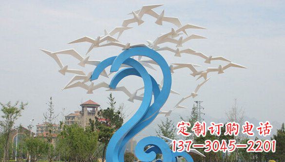 烟台鸽子雕塑不锈钢的象征