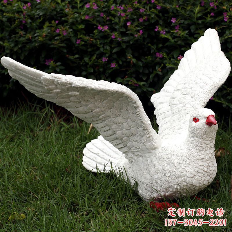 烟台不锈钢鸽子雕塑象征和平与美好