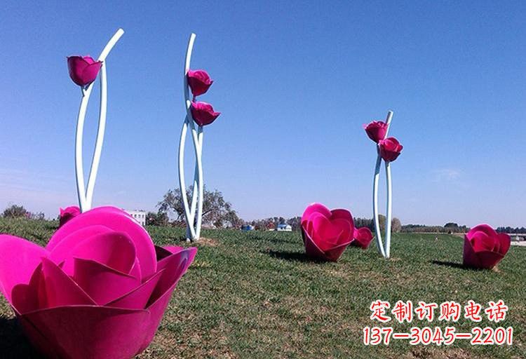 烟台不锈钢玫瑰雕塑美丽的艺术之作