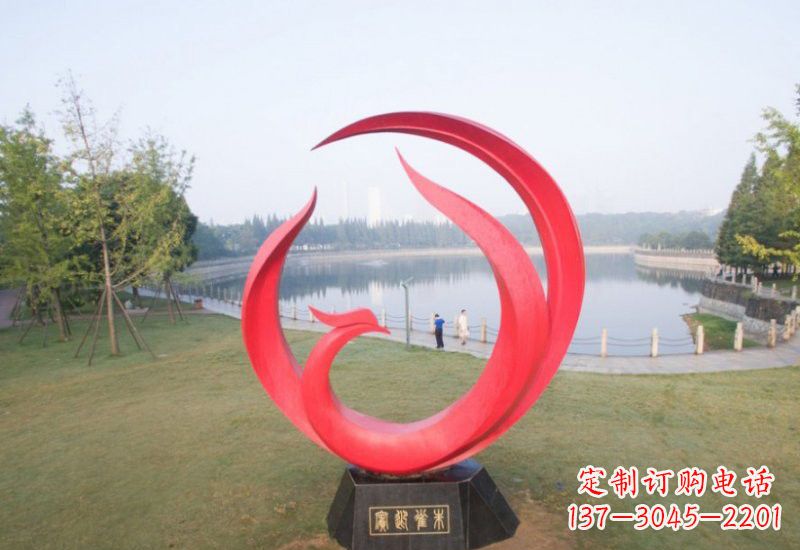 烟台凤凰雕塑——点缀不锈钢公园的美丽风景