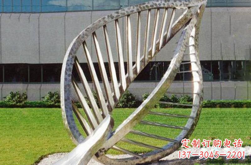 烟台不锈钢公园抽象镂空树叶雕塑——精致美丽