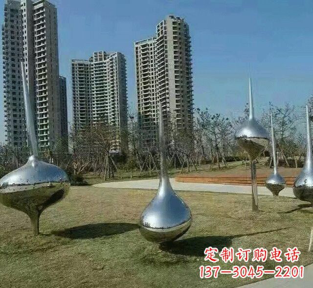 烟台不锈钢陀螺雕塑精美装饰公园环境