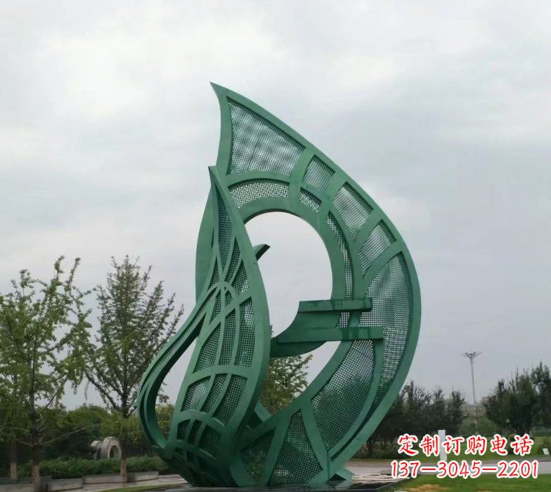 烟台不锈钢大型镂空树叶雕塑精美绝伦