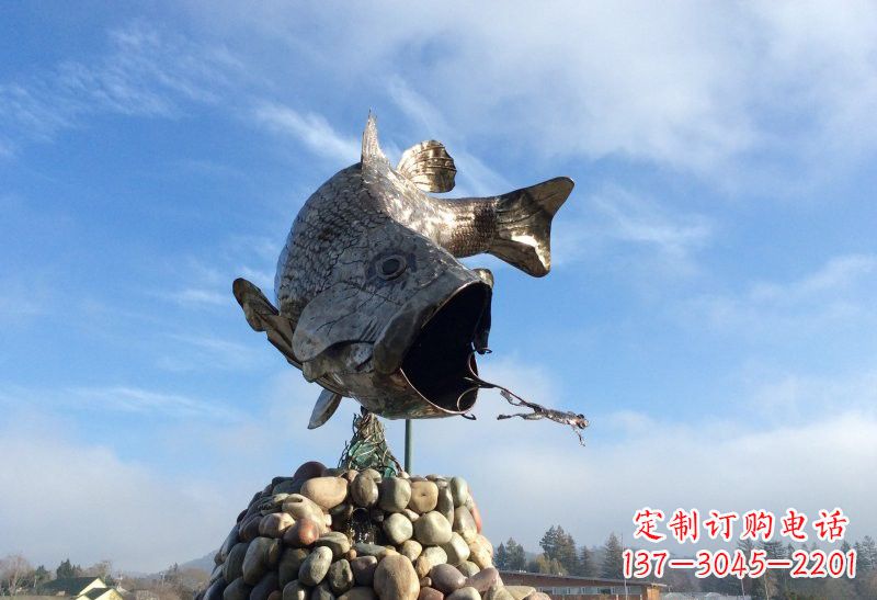 烟台不锈钢鲤鱼雕塑