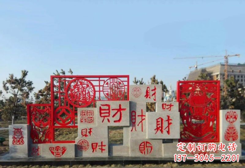 烟台不锈钢福禄寿雕塑象征着美好生活