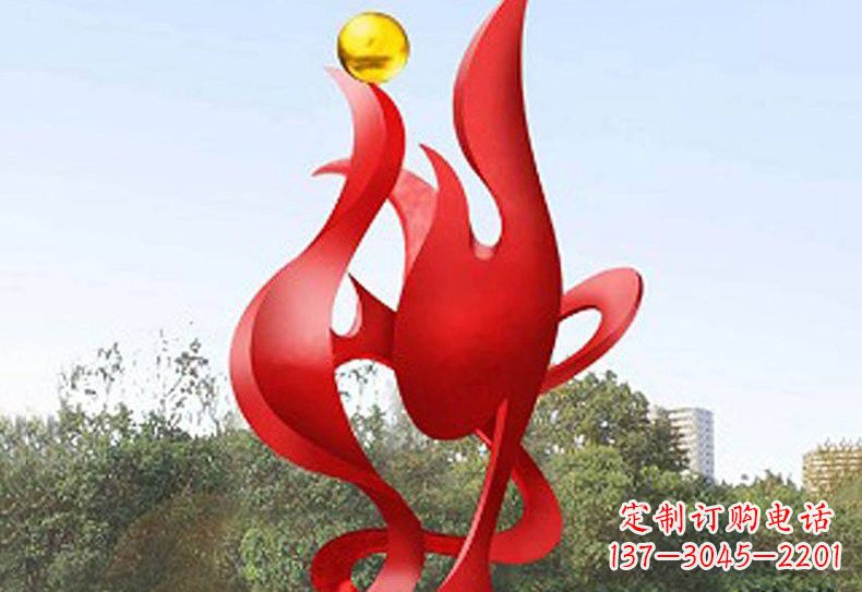 烟台不锈钢凤凰雕塑——象征着古代神兽的传奇