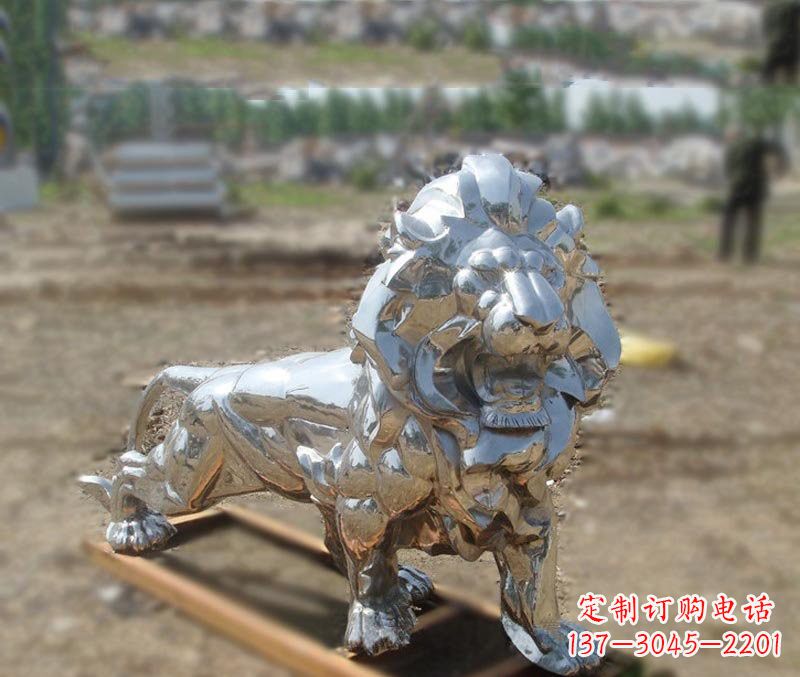 烟台不锈钢雕刻的狮子