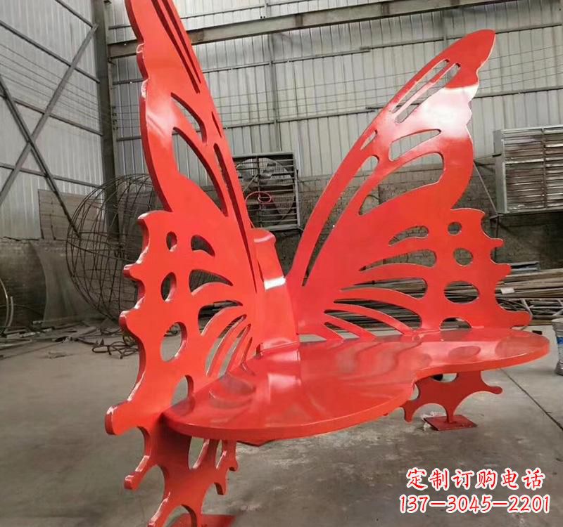 烟台不锈钢蝴蝶座椅雕塑美丽的艺术作品