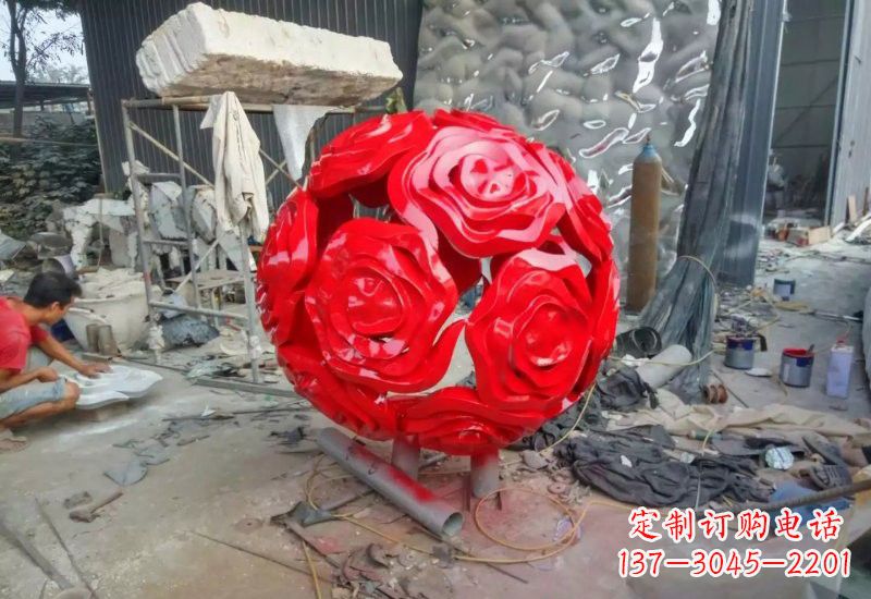 烟台不锈钢玫瑰雕塑让玫瑰之美永存