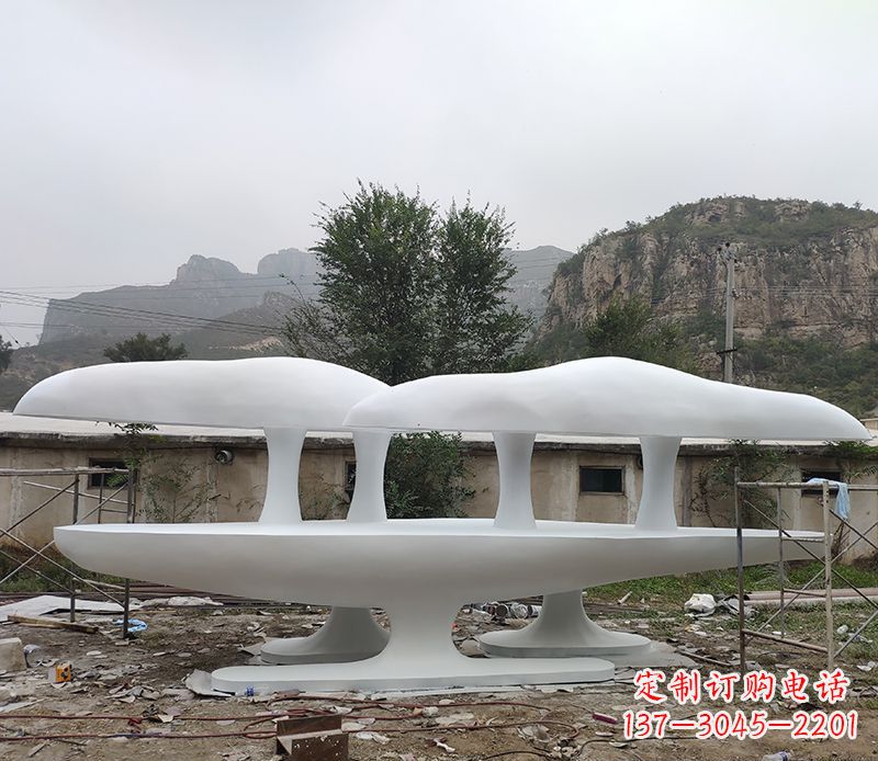 烟台不锈钢蘑菇雕塑美丽的景观装置