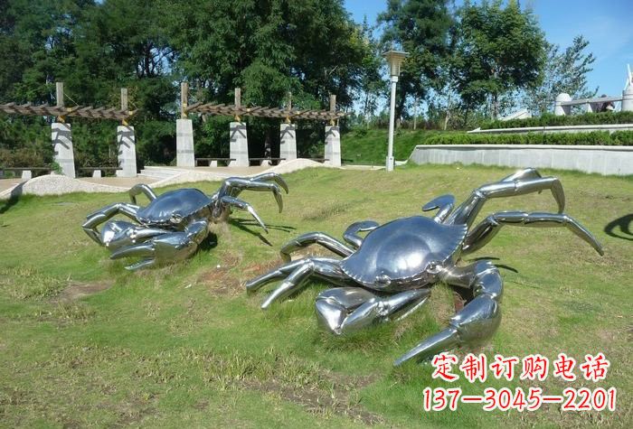 烟台不锈钢螃蟹雕塑美丽的象征