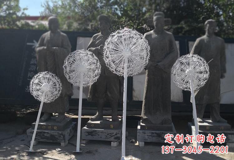 烟台不锈钢蒲公英喷泉雕塑