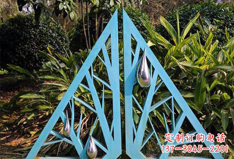 烟台不锈钢树枝雕塑——点缀不锈钢公园美景