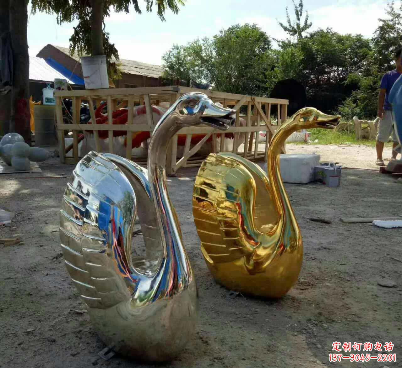 烟台不锈钢天鹅雕塑艺术之美