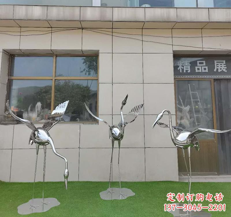 烟台不锈钢仙鹤雕塑传承传统文化