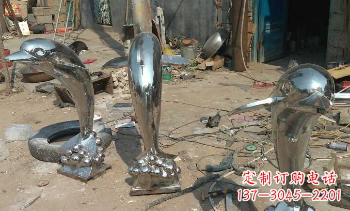 烟台不锈钢海豚雕塑——美丽的海洋之灵