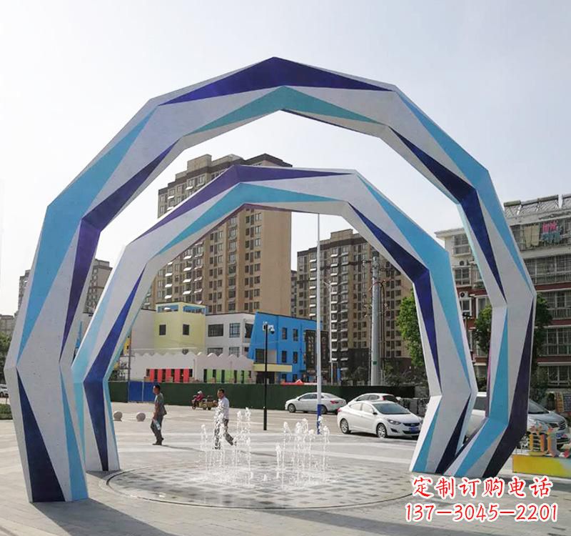 烟台不锈钢拱门雕塑令人惊叹的艺术品