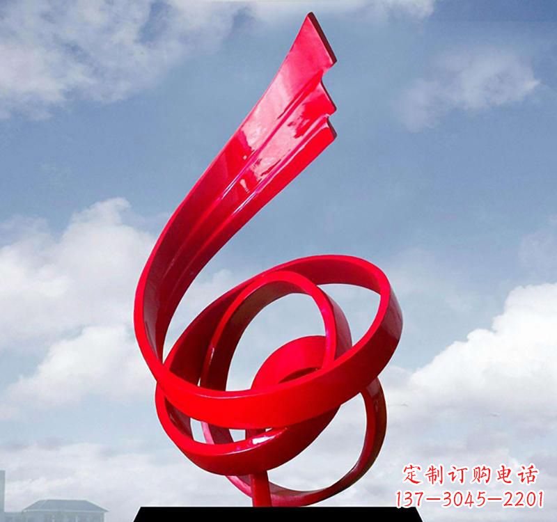 烟台美丽的飘带雕塑——城市的精灵