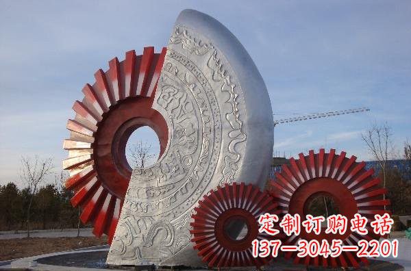 烟台不锈钢齿轮雕塑精致而精美