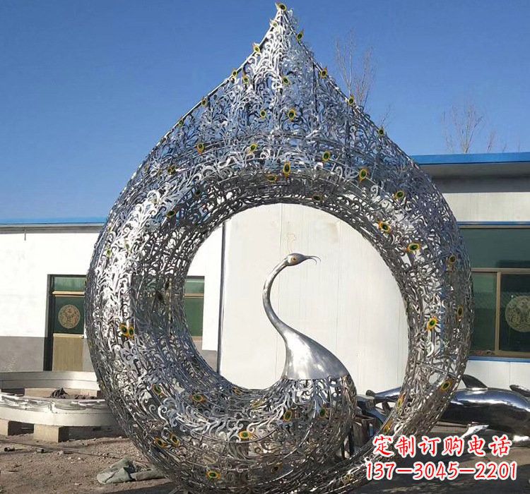 烟台优雅的不锈钢孔雀雕塑