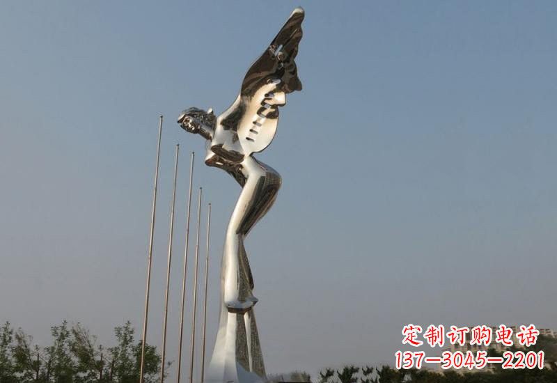 烟台不锈钢天使雕塑精美而优雅