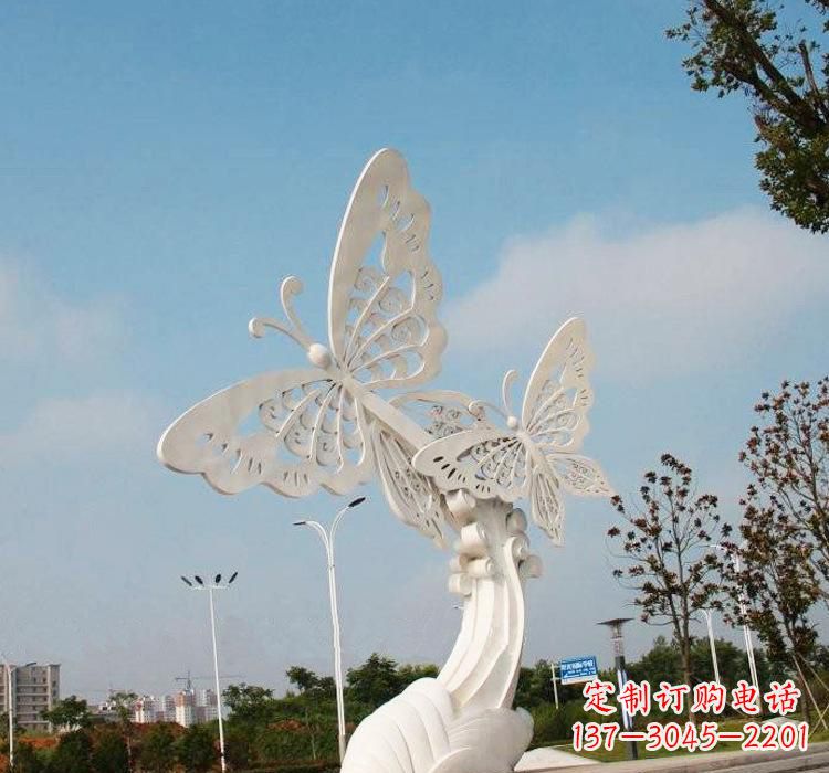 烟台不锈钢广场蝴蝶雕塑