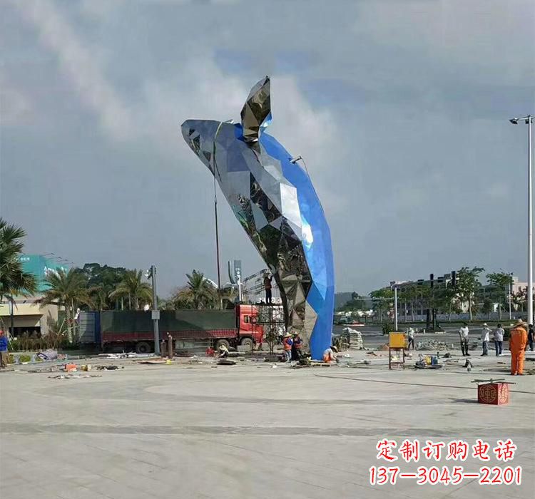 烟台不锈钢鲸鱼雕塑海洋世界的精美礼物