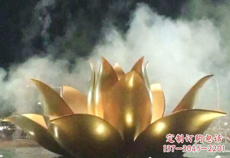 烟台不锈钢莲花喷泉雕塑——让美景更加精彩