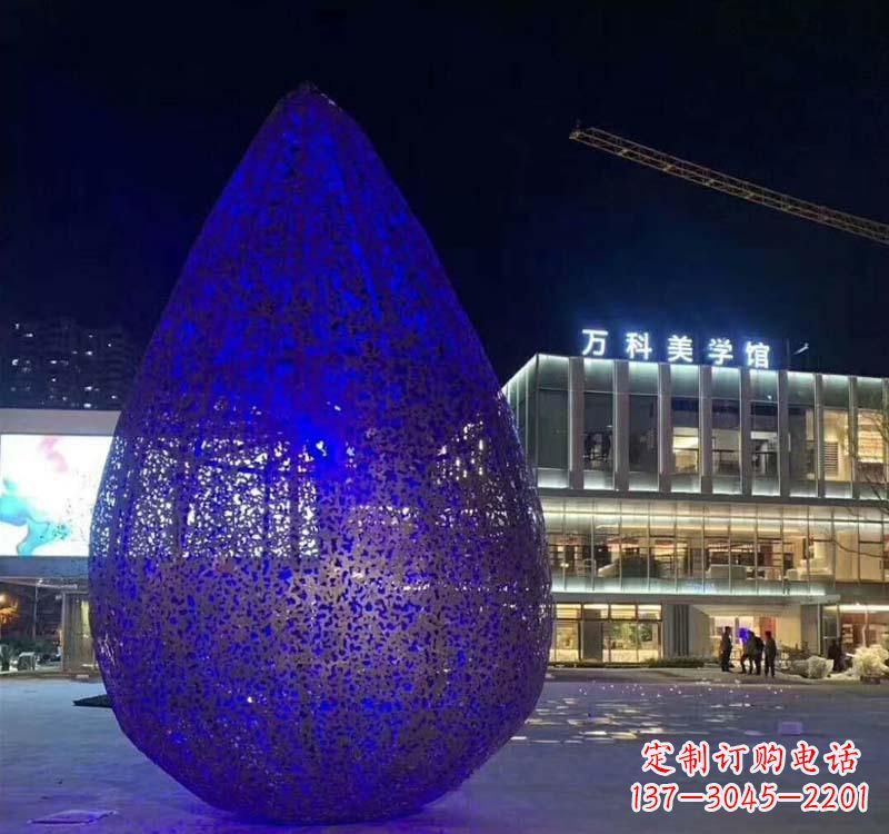 烟台不锈钢水滴雕塑-自然之美