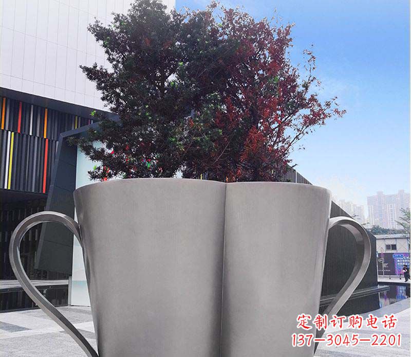 烟台不锈钢花盆雕塑美观耐用