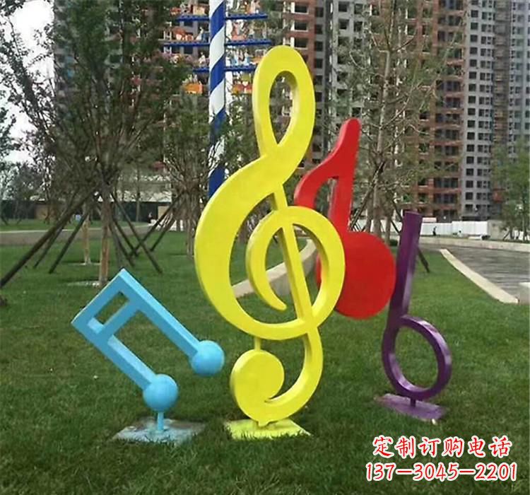 烟台不锈钢音符雕塑音乐的流动之美