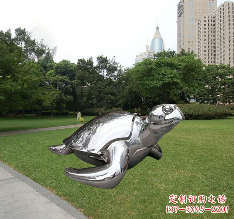 烟台不锈钢海龟雕塑传承海洋文化的象征
