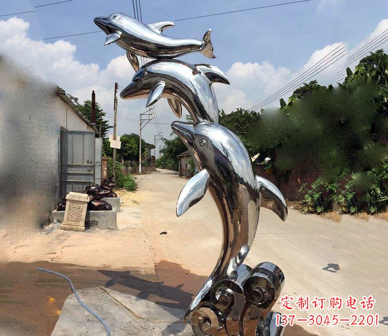 烟台不锈钢海豚雕塑艺术的浪漫