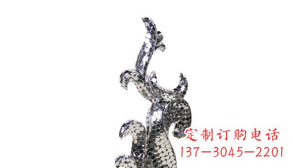 烟台不锈钢海豚抽象雕塑精致的海洋之美