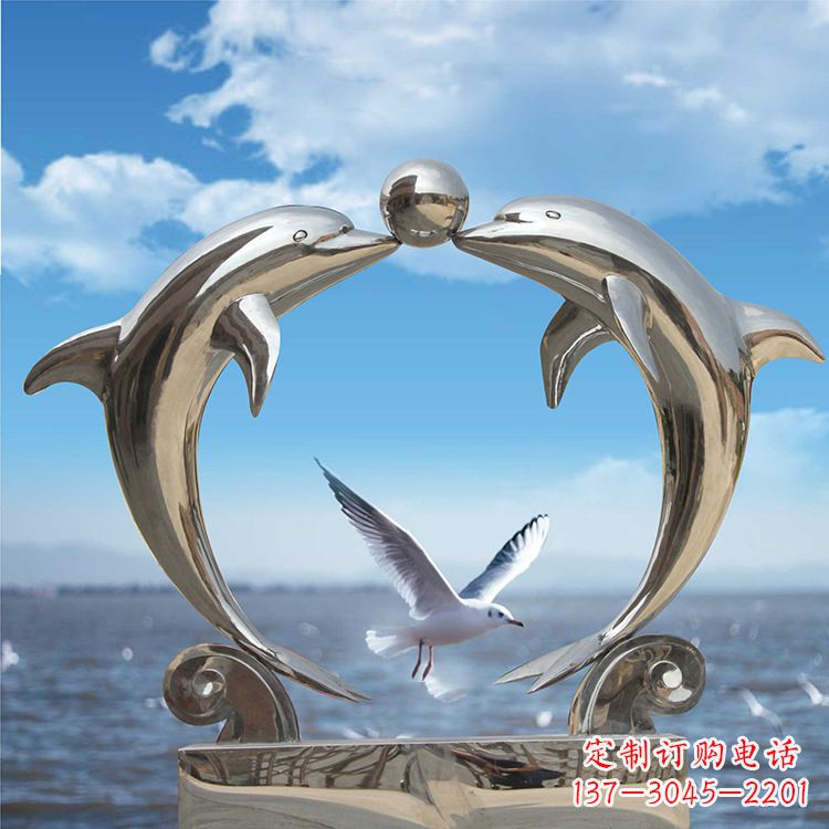 烟台不锈钢海豚雕塑精美的海洋之美