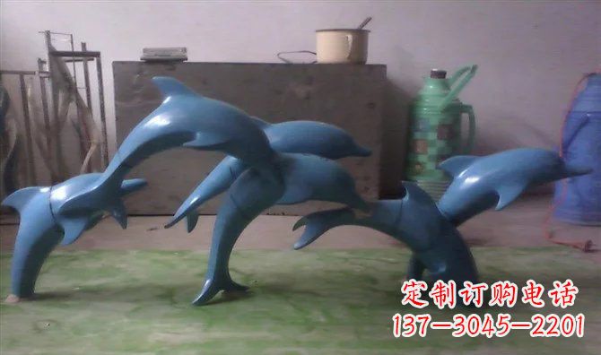 烟台不锈钢海豚雕塑精致的艺术品