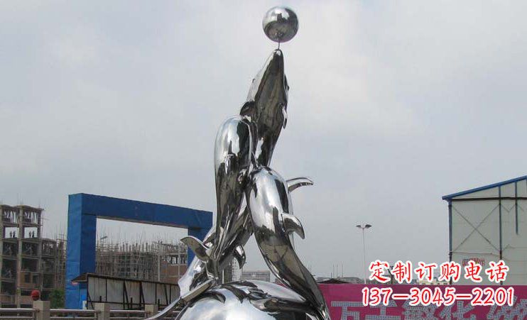 烟台不锈钢海豚雕塑海洋之美的象征