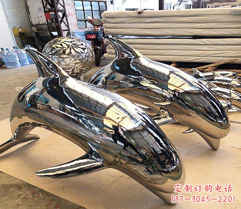 烟台不锈钢海豚雕塑传承美丽的海洋文化