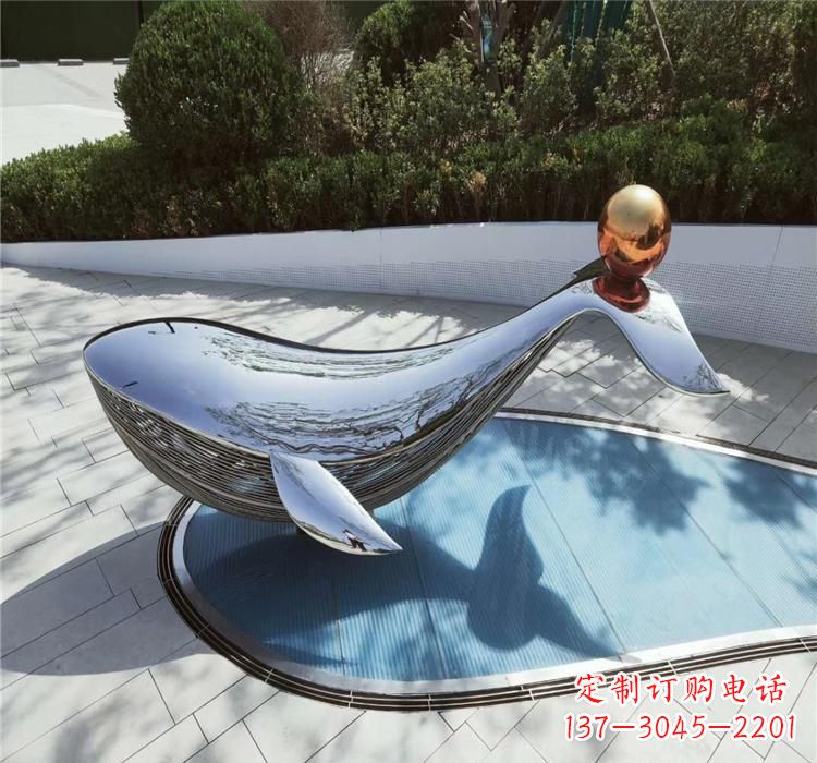 烟台不锈钢海豚精美的雕塑作品