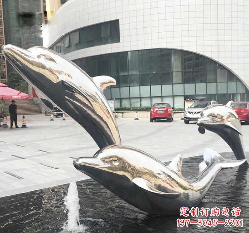 烟台不锈钢海豚造型雕塑