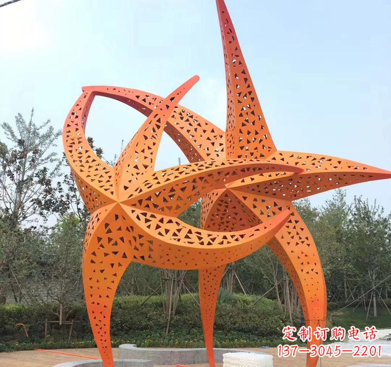 烟台不锈钢海星海洋动物雕塑——美丽的海洋艺术