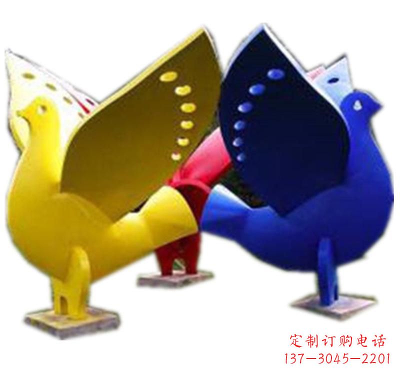 烟台不锈钢制作的和平鸽雕塑