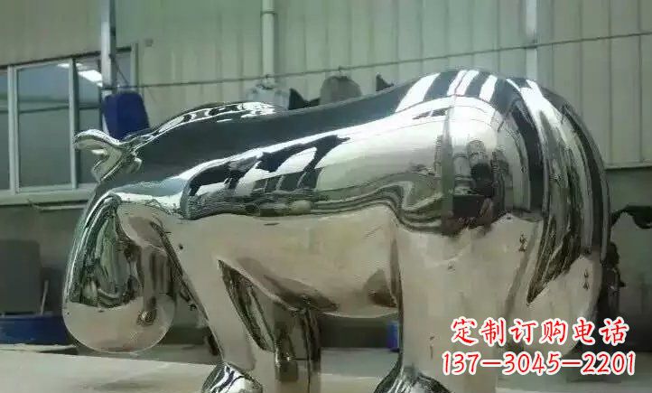 烟台不锈钢河马雕塑一种新颖的艺术形式