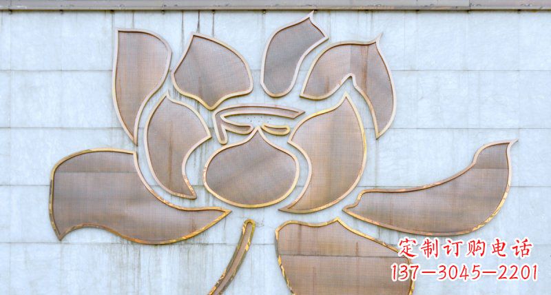 烟台不锈钢荷花雕塑精致而富有意象