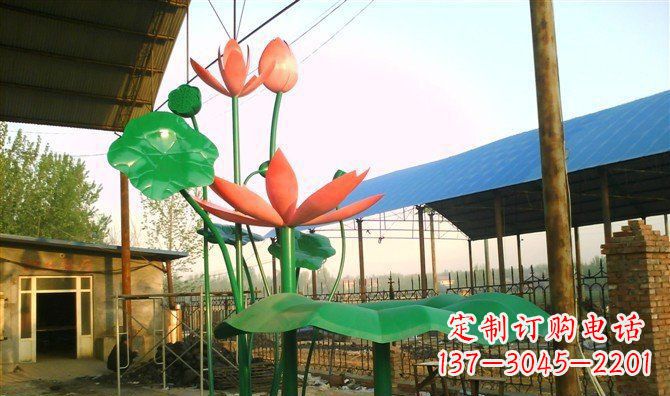 烟台不锈钢荷叶雕塑精美而优雅