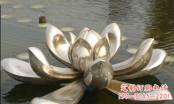 烟台不锈钢荷花雕塑艺术与自然的完美结合