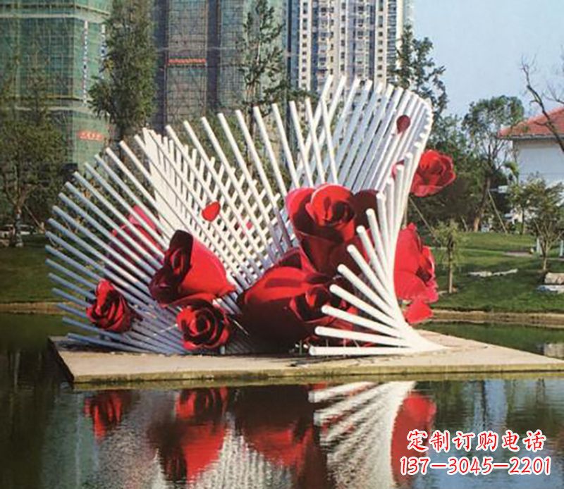 烟台不锈钢玫瑰雕塑——美丽的艺术之作