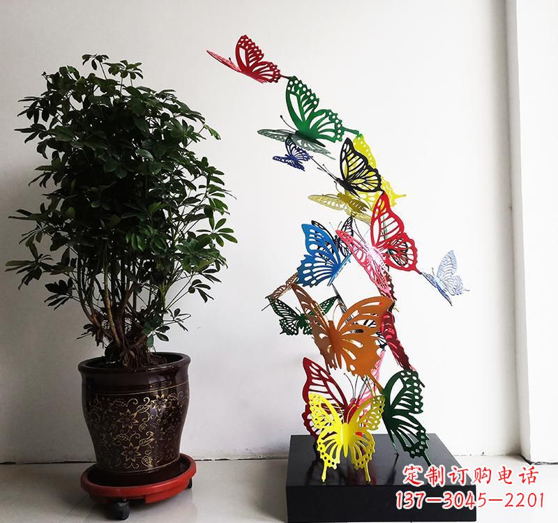烟台不锈钢蝴蝶雕塑精美的艺术品