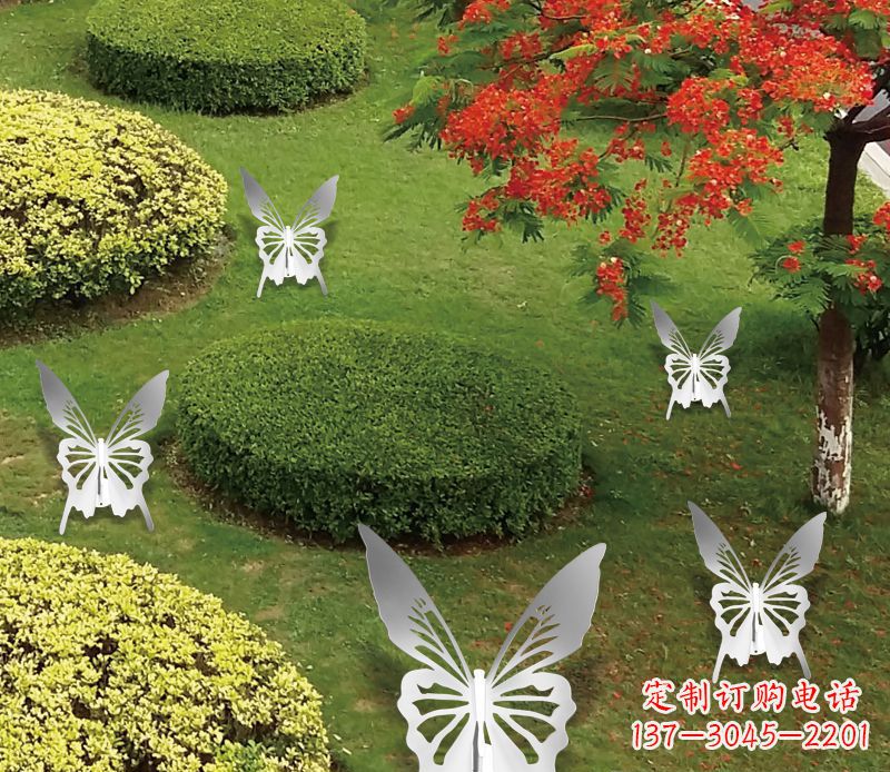 烟台灵动飞舞不锈钢蝴蝶雕塑